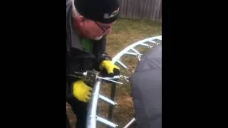 Easy way to install springs on a trampoline