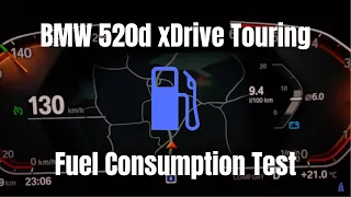 2020 BMW 520d xDrive Touring 190 HP | Fuel Consumption Test 100-160 KMH