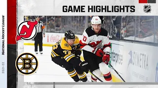 Devils @ Bruins 3/31 l NHL Highlights 2022