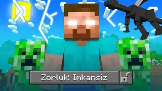 minecraft'ı imkansız zorlukta bitirdim..