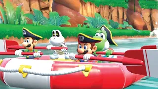 Mario Party Series: Pirate Mario, Luigi, and Yoshi Teammates! (Super Mario Party River Survival!)