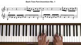 Bach Two-Part Invention No. 1 in C major BWV 772 Piano Tutorial