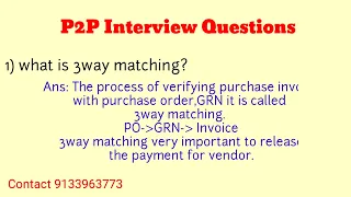 sap fico p2p interview questions and answers | @sapficoenduser3439