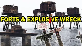 Exploring Maunsell Forts & EXPLOSIVE Richard Montgomery WRECK Thames Estuary East Coast 😱 ⛵️💣