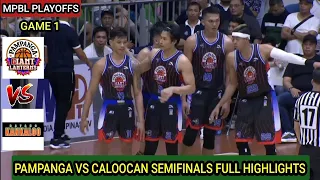 MPBL PLAYOFFS | PAMPANGA VS CALOOCAN HIGHLIGHTS | SEMIFINALS GAME 1 BEST OF THREE SERIES #mpbl