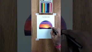 Drawing with 30 Rs Color Pencils / Scenery Drawing / Scenery Sketch #shorts #art #drawing #sketch