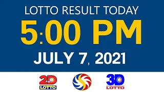 Lotto Results Today July 7 2021 5pm Ez2 Swertres 2D 3D 4D 6/45 6/55 PCSO