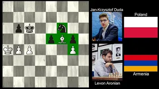 Levon Aronian vs Jan-Krzysztof Duda. 2020 Altibox Norway Chess. Round 8. Armageddon. Result 0-1.