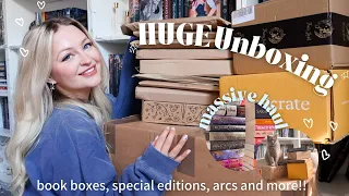 HUGE book unboxing haul!!🌛fairyloot, waterstones, amazon, special editions, bookish merch & more!