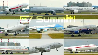 [4K] World Leaders Departing the G7 Summit at Munich Airport!