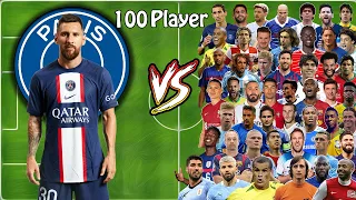 Messi VS 100 Player Football Ronaldo Messi Neymar Maradona Ziedan Haaland Salah Benzema Vini Mbappe