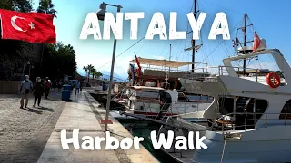 🇹🇷 Antalya Old Town and Harbor Walking Tour | 4k - 60fps |Turkey