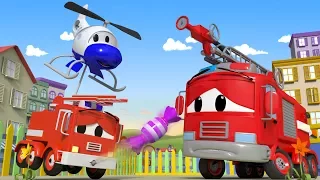 Baby FIRE TRUCK ate too Much CANDY - The Car Patrol in Car City l Cartoons for Children