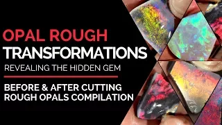 Opal Rough Compilation | Amazing Before and After Cutting Rough Opal