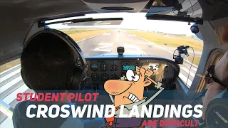 Student Pilot Crosswind Landing Struggles | The Most Difficult Part Of Flight Training