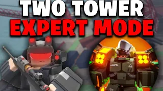 SOLO EXPERT MODE WITH 2 TOWERS | TOWER DEFENSE X ROBLOX