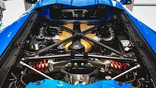 How to remove the engine cover of a Lamborghini Aventador SVJ