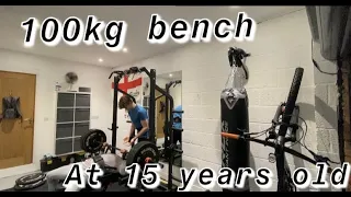 100KG BENCHPRESS AT 15 YEARS OLD!! at 65kg BW