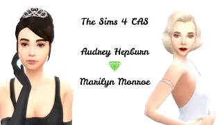 Marilyn Monroe and Audrey Hepburn sims 4 CAS