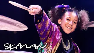 Viral 9-year-old drummer Nandi Bushell performs on talk show | SVT/TV 2/Skavlan