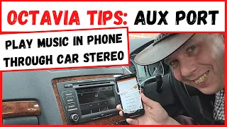 Skoda Octavia Mk2 Tips: How To Use AUX Port (Play Music From Phone Through Car Stereo)