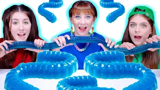 Mukbang Giant Jelly Snake VS Cotton Candy | ASMR Eating Sounds