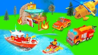 Fireman Sam all Fire Trucks Toys Unboxing Fire Station Toy Firefighter Sam Fire Engine Jupiter Truck