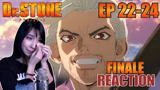 SO GLAD I GAVE THIS ANOTHER CHANCE!! | Dr.STONE Episode 22-24 FINALE Reaction Highlights