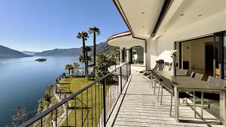 Mediterranean style villa with unobstructed view of Lake Maggiore in Ascona, Switzerland, for sale