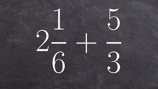 How to find the sum of a mixed number and a fraction