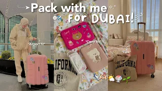 Packing for DUBAI!✈️ | Outfits, self care, carry on & more!