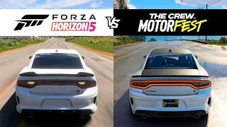 Forza Horizon 5 vs The Crew Motorfest - Dodge Charger SRT Hellcat Redeye - FH5 vs TC3 Comparison