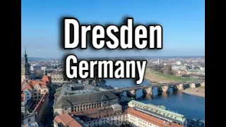 DRESDEN. Germany 🇩🇪 - Central City Tour in Christmas Markets - 4K 60fps