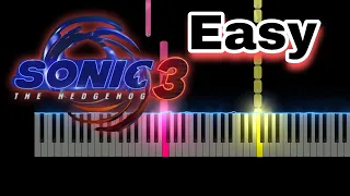 Sonic The Hedgehog 3 - Title Treatment Reveal (2024 Movie) - Easy Piano Tutorial