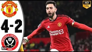 Manchester United vs Sheffield United 4-2 Highlights & All Goals 2024 HD