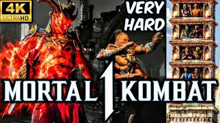 MK1 *GENERAL SHAO* VERY HARD KLASSIC TOWER GAMEPLAY!! (GORO AS KAMEO) 4K 60 FPS NO MATCHES LOST!!