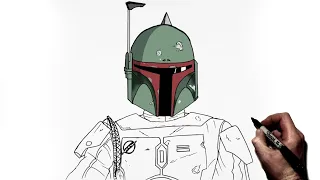 How To Draw Boba Fett | Step By Step | Star Wars