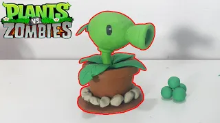 Making Peashooter with Clay | Plants VS Zombies
