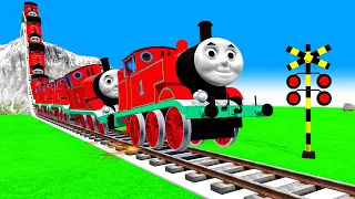 【踏切アニメ】あぶない電車| TRAIN Thomas Crossing| Fumikiri 3D Railroad Crossing Animation #1