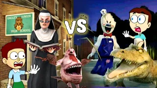 Evil Nun 2 vs Ice Scream 3 - Android Game | Shiva and Kanzo Gameplay