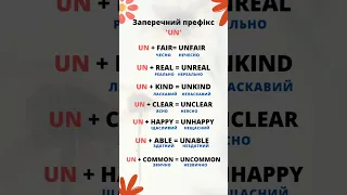 Заперечний префікс 'un'