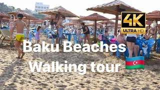 Azerbaijan Baku [ 4K HDR ] Beach Walking tour - 2022 🇦🇿 #azerbaijan #baku