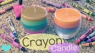 DIY CRAYON CANDLE - Home Decor - How To | SoCraftastic