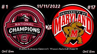 #1 South Carolina Gamecock Women's Basketball vs #17 Maryland - ( Full Game -  11/11/22 - HD )