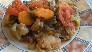 Тушеная рыба с овощами Рыба хек с овощами Тушим хек с овощами в кастрюле