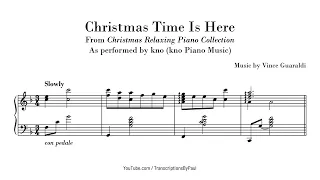 Christmas Time Is Here - kno Piano Music - Sheet music transcription