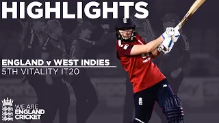 England v West Indies - Highlights | 5 Over Thriller As England Go 5-0 | 5th Vitality IT20 2020