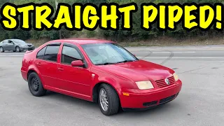 We Straight Piped a VW Jetta 1.8L Turbo!
