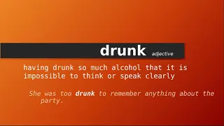 drunk , Meaning of drunk , Definition of drunk , Pronunciation of drunk