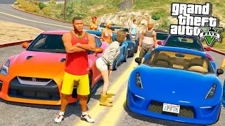 УЛИЧНЫЕ ГОНКИ НА NISSAN GTR РЕАЛЬНАЯ ЖИЗНЬ ГТА 5 #4! ОБЗОР МОДА ГТА 5 ВИДЕО GTA 5 МОДЫ